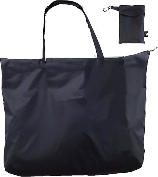 撥水加工 折りたたみ ファスナー トートバッグ (手のひら コンパクト になる 収納袋 付き) S 38×48.5×9.5ｃｍ レギュラー